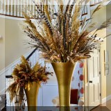D13. 2 Tall hammered metal vases. 32”h x 23”w 